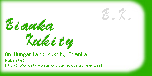 bianka kukity business card